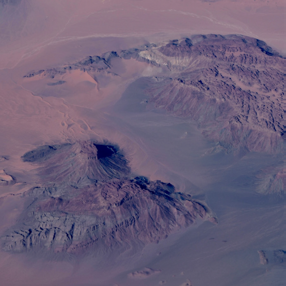 Flight over the Tabuk desert